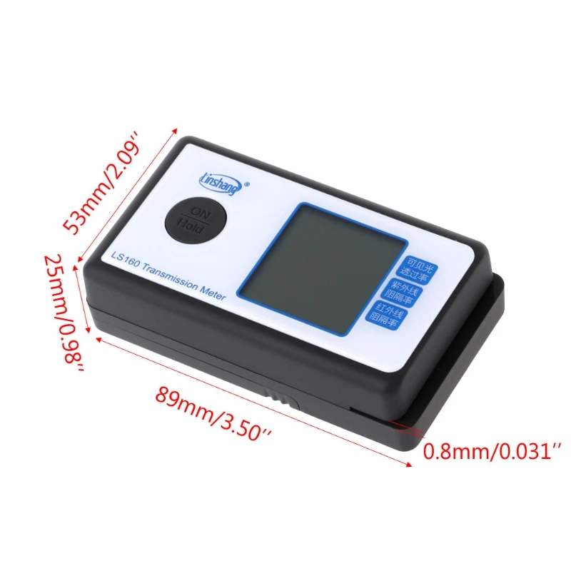 

LS160 Portable Solar Film Transmission Meter Window Tint VLT UV IR Rejection WXTC