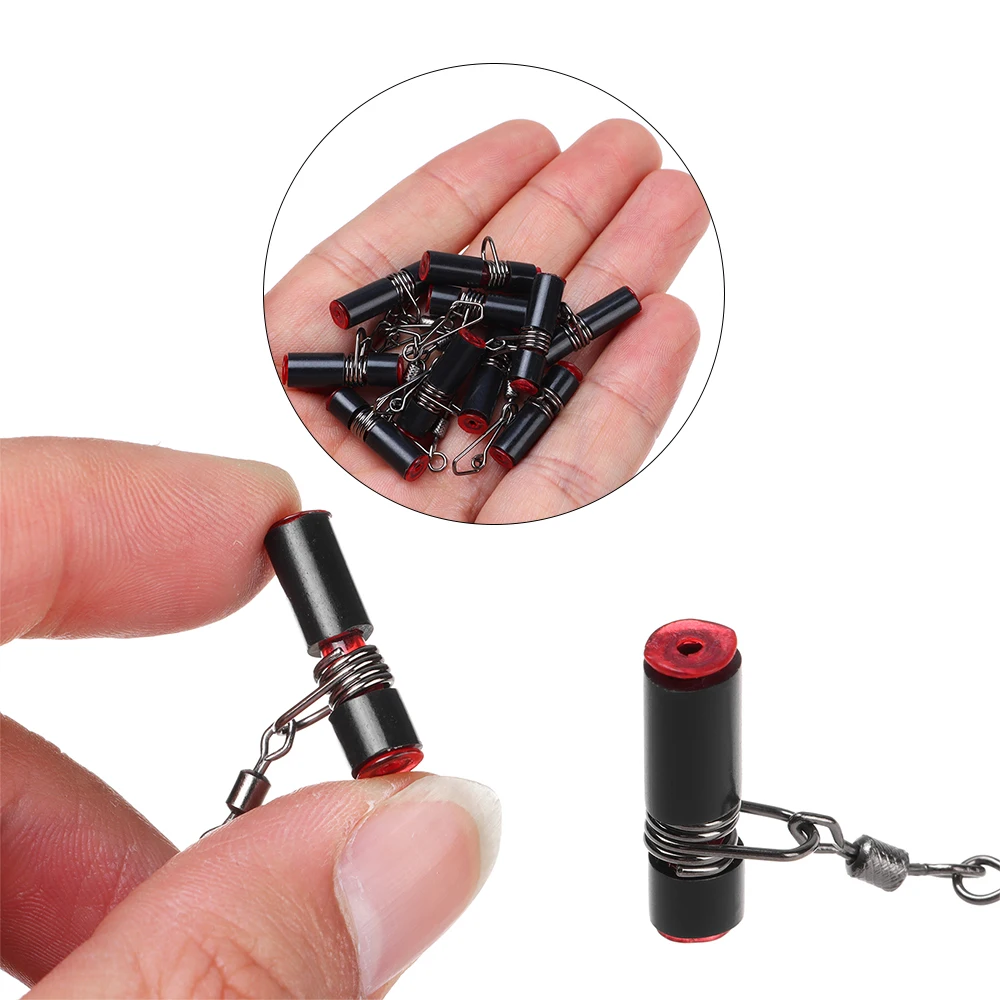 10 Pcs Black Plastic Head Swivel Sea Fishing Balance Strong Snap String Hooks Bracket Anti-winding Tackle Sinker Slides fishing tools fishing accessories fishing counterweight sinker fishing tool fishing float fishing tackle fishing swivels fishing hook fishing hook keeper fishing hook tube