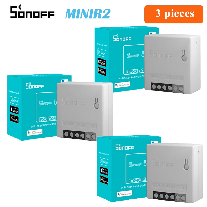 SONOFF MINIR2 Wifi DIY Switch Mini R2 2 Way Modules eWeLink APP Wireless Remote Control Work with Alexa Google Home Automation 