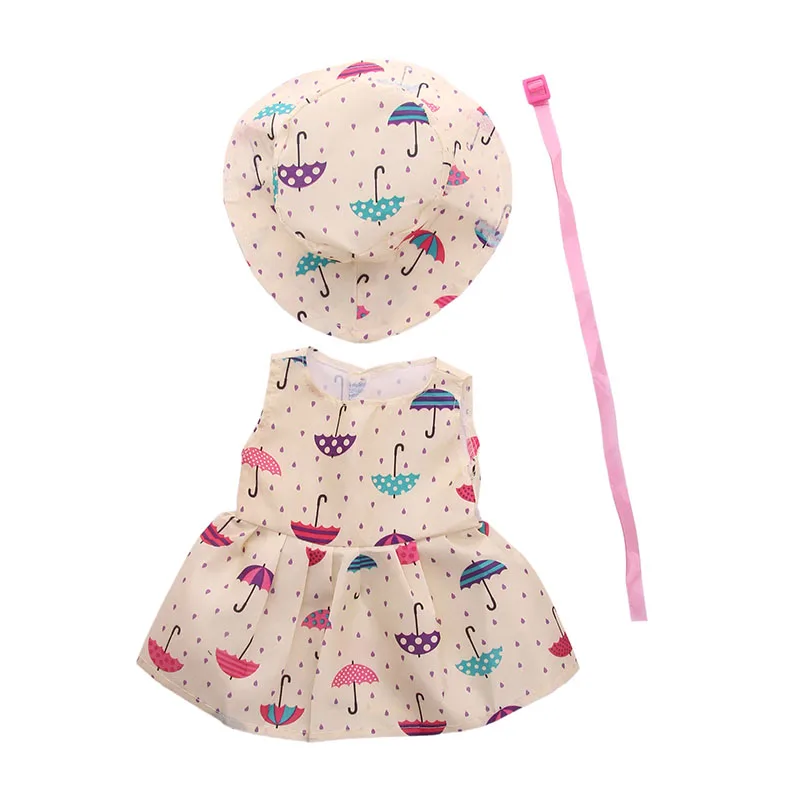 LUCKDOLL маленький свежий иностранный платье подходит 18 дюймов Американский 43 см Кукла одежда аксессуары, игрушки для девочек, поколение, подарок - Цвет: N1544