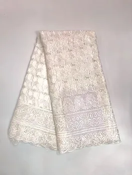 

African polyester Embroidery nigerian guipure cord lace,high quality soluble lace Fabric for Wedding dresses 5y/lot R16833
