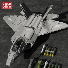 Série militar blocos de construção aeronaves F-22 stealth fighter F-35 F-18 J-15 transportadora avião tijolos crianças brinquedos presentes