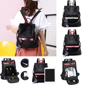

Fashion Women's Outdoor Solid Color Nylon Multi-Function Backpack Shoulder Bag 2020 hot new products Spot supplier Dropshippin
