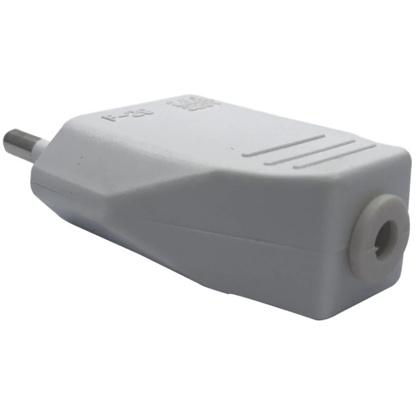 250V 2.5A European Power Cable Plug 2 Polarity Electrical Male Rwirable Connector EU DIY Wired Electrode Plug