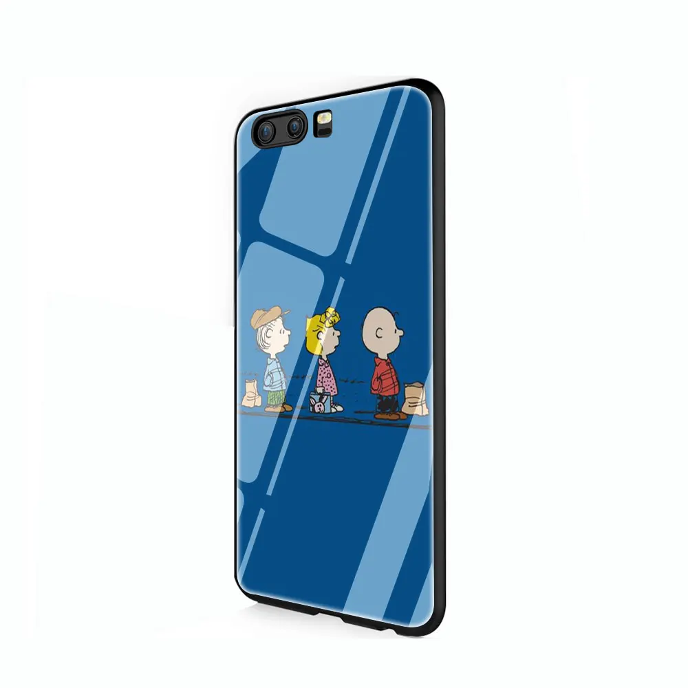 EWAU арахис шаблон закаленное стекло чехол для телефона huawei mate P 10 20 30 Lite Pro Y9 Honor 8X 7A
