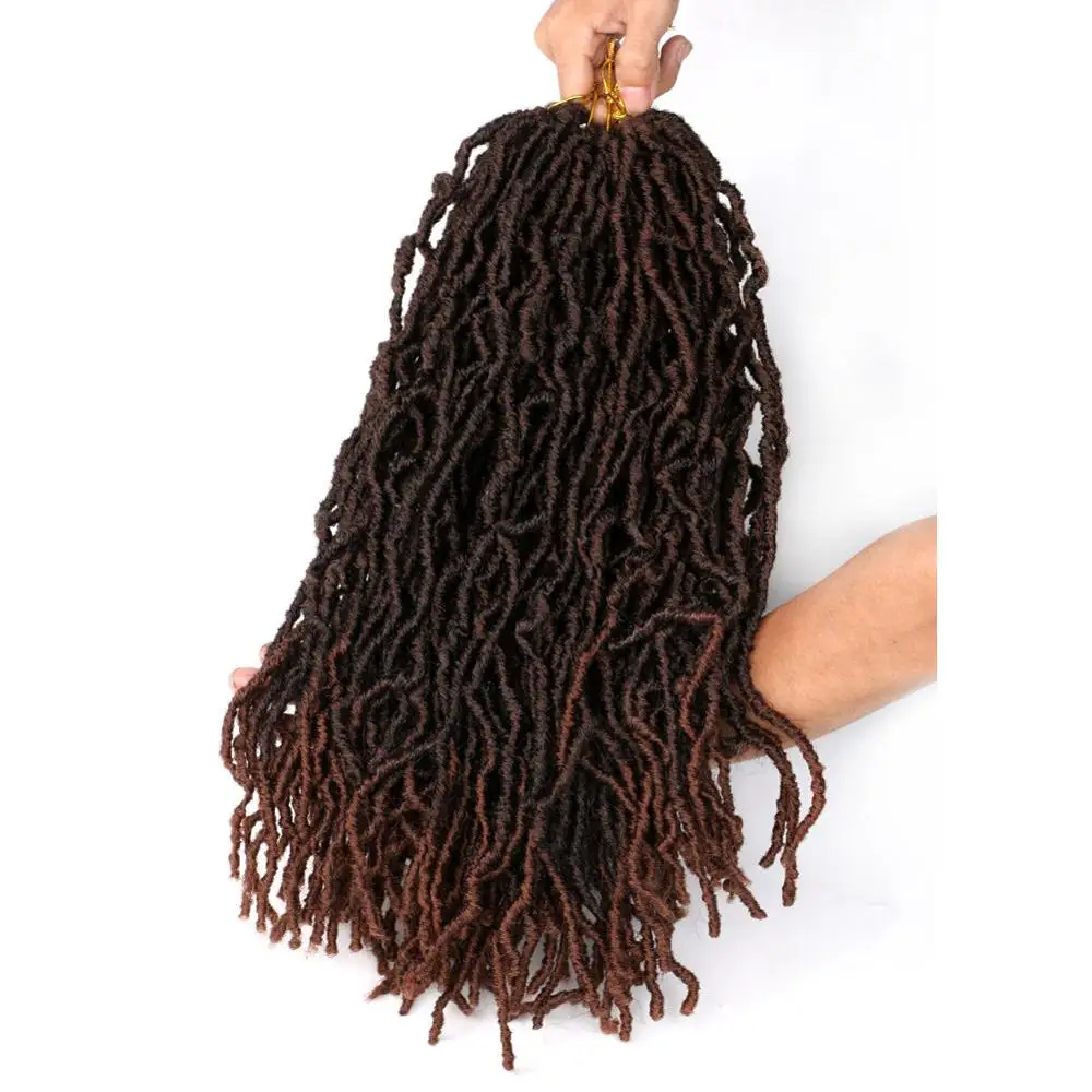 DAIRESS 1" Богиня Locs 21 стоит Nu Locs крючком волосы дредлок наращивание крючком косы Синтетические Искусственные локоны в стиле Crochet волосы - Цвет: T1B/30