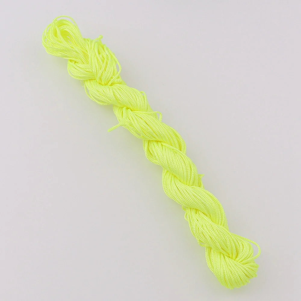 25 цветов 20 м/лот 1 мм нейлоновый шнур китайский узел макраме трещотка тесьма для Шамбалы для DIY браслет плетенные украшения - Цвет: 9