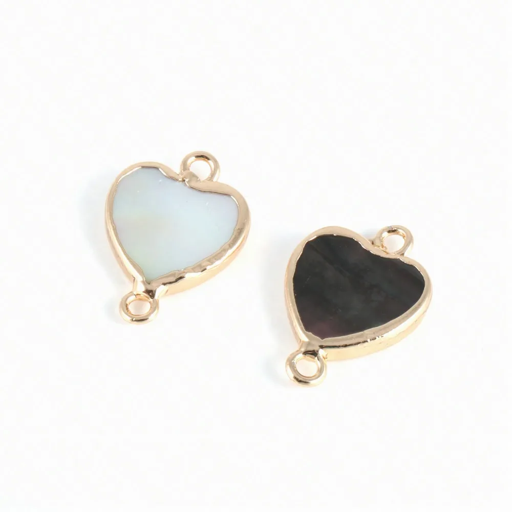 

Natural Heart-shaped Pearl Shellfish Shell Connector Fashion Jewelry DIY Bracelet Necklace Charm Jewelry Production12*18mm