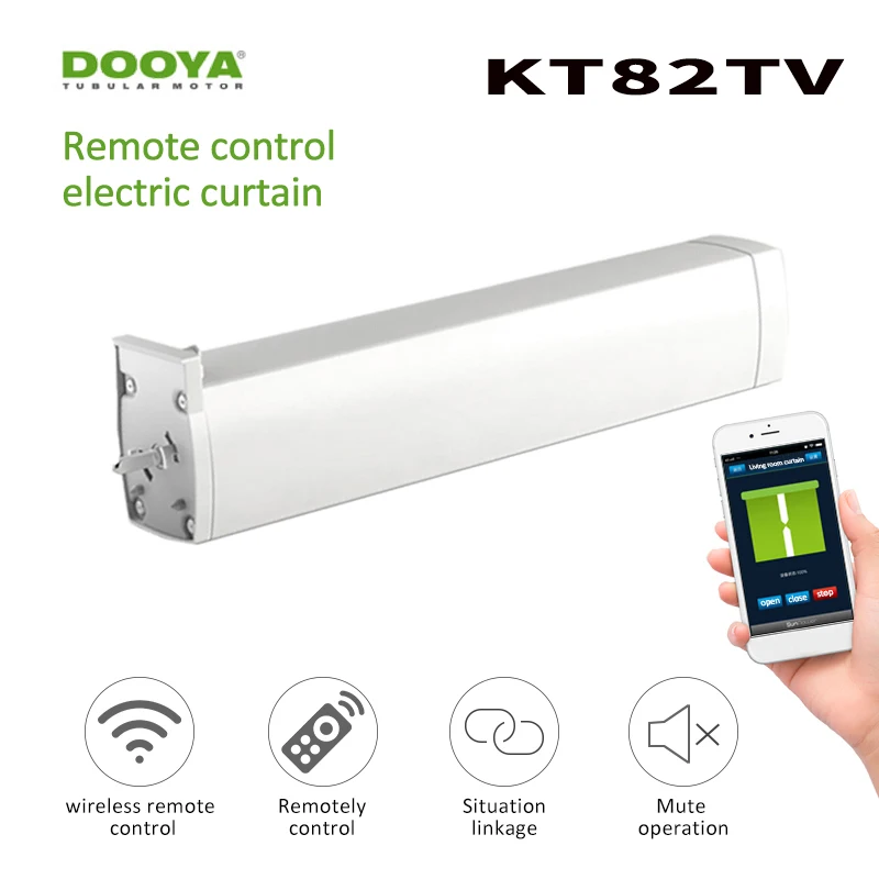 

DOOYA zigbee intelligent smart curtain motor smart home motor KT82TV 110-240V Silent motorized curtain track smart home dropship