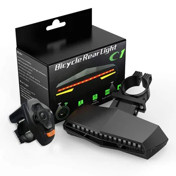 

USB Remote Wireless Control Powerful Tail Signal Rechargeable Smart Bicycle