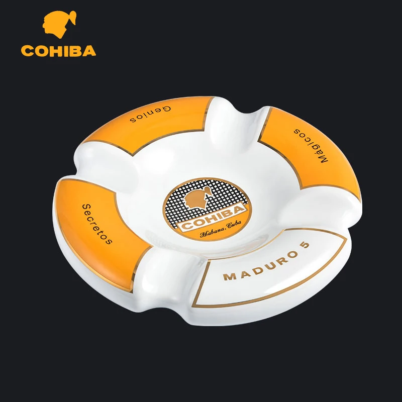 COHIBA Портативный держатель для сигар 4 подставка дома керамическая пепельница