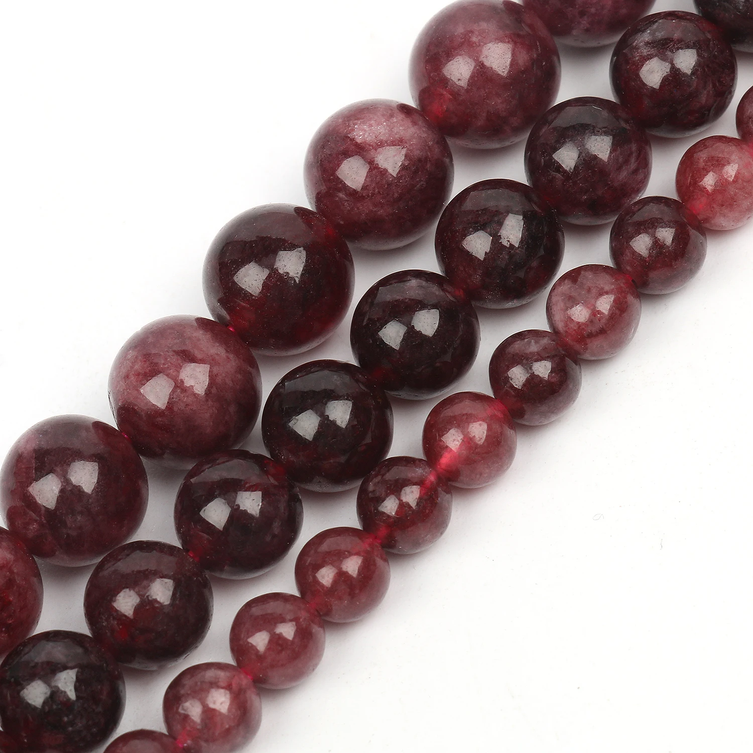 Natural Garnet Beads Round Loose Spacer Beads for DIY Jewelry Making Bracelet Necklace 15 inches 6 8 10  mm Wholesale 5