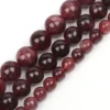Natural Garnet Beads Round Loose Spacer Beads for DIY Jewelry Making Bracelet Necklace 15 inches 6 8 10  mm Wholesale 5