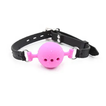 Pink Woman Sexy Erotic Toy Open Mouth Gag Sex Bondage Mouth Plug Couple Mouth Ball Exotic Accessories Adult Sex Toys for Women 2