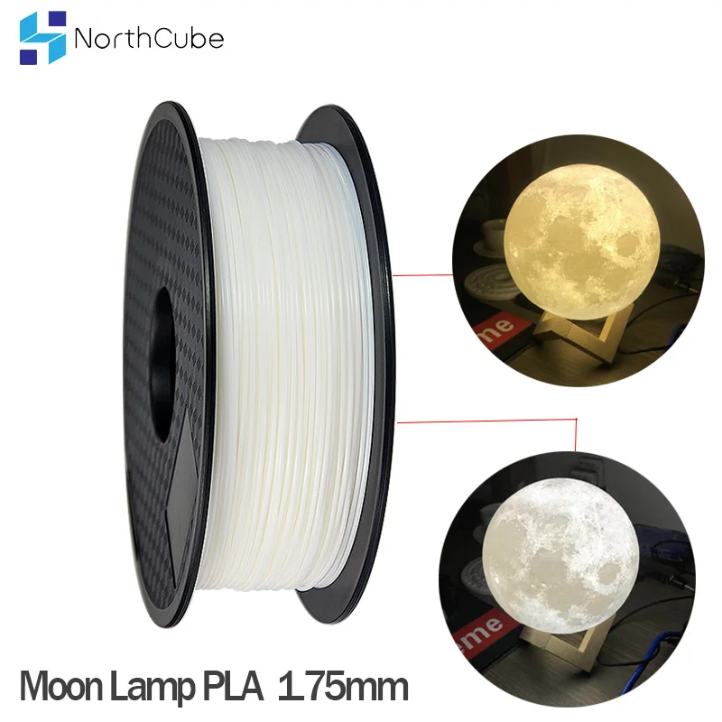 Нить накаливания для 3D принтера Moon Lamp PLA 1 75 мм кг точность измерения катушки +/ 0 02 белый цвет|Материалы