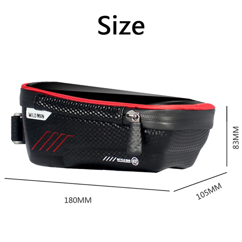 Mountain Bike Bag Rainproof Waterproof Mtb Front Bag Hard Shell Bag Mobile Phone Case Bicycle Top Tube Bag Cycling Accessories