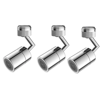 

3 Pcs Universal Splash Filter Faucet - Rotate Faucet Movable Tap Head Rotatable Filter Nozzle Swivel Head Replacement