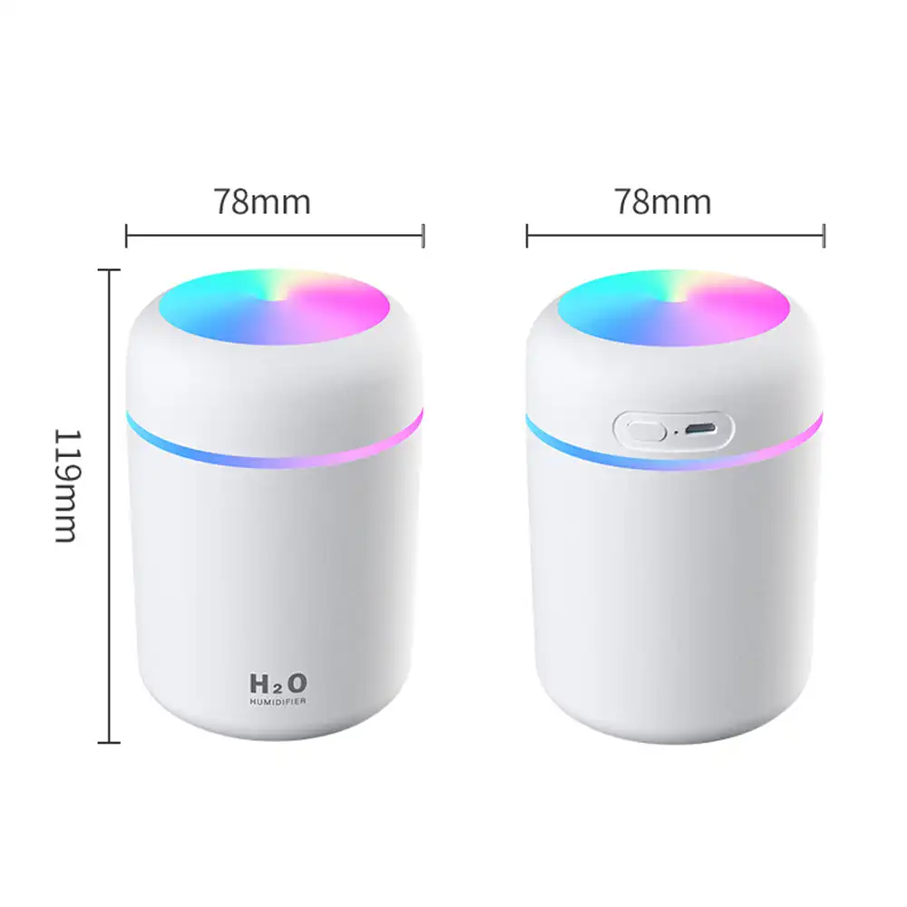 300ml Color Cup USB Air Humidifier Ultrasonic Aroma Diffuser with 7 Colors LED