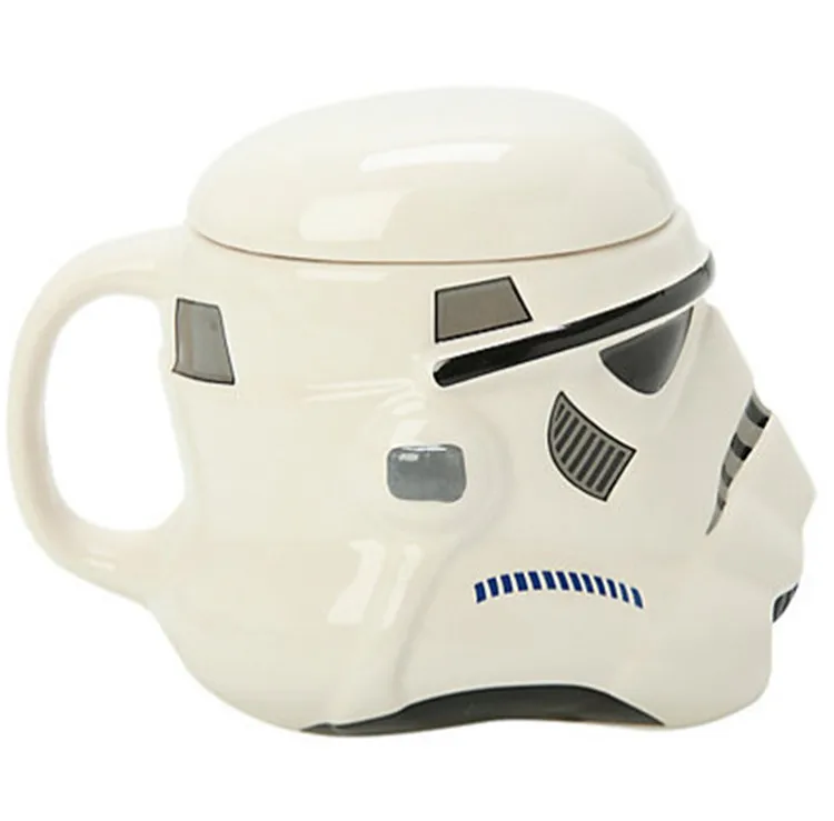 Классический Звездные войны 3D кружка Штурмовик Дарт Вейдер шлем кружка черный белый керамическая чашка для кофейных напитков с крышкой рукоятка посуда для напитков