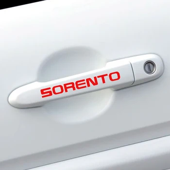 

4PCS Sports Auto Door Handle Vinyl Car Trim Stickers For Kia Sorento Creative PVC Reflective Handle Decor Decal Auto Accessories
