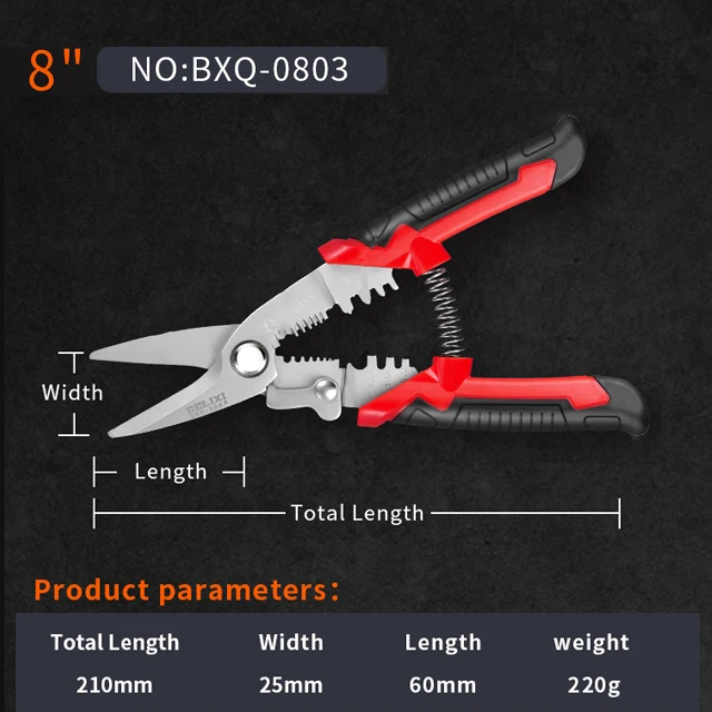 Multi tool pliers Crimping Pliers wire stripper Multi functional Snap Ring Terminals Crimpper BXQ-0803