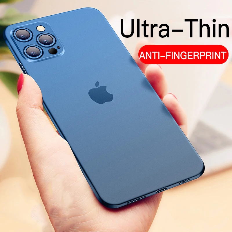 Ultra Thin Matte Anti fingerprint Phone Case For iPhone 12 11 Pro Max X XR XS Max 7 6 6s 8 Plus Shockproof Frosted Soft PP Cover|Phone Case & Covers| - AliExpress