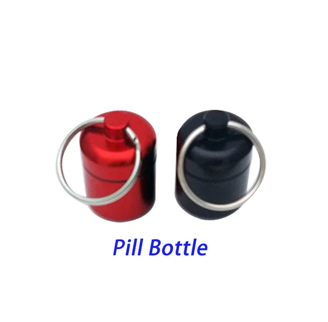 Portable Pill Box Container Mini Aluminium Pill Case Carry Bottle Case Hearing Protection Pocket Earplugs Box Keychain Outdoor 5