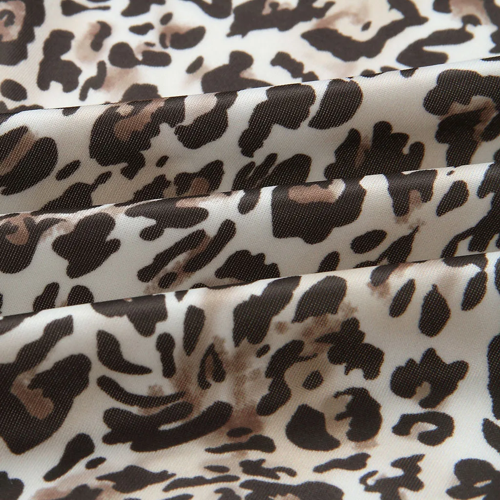 Women's Coat New Retro Leopard Printing Long Sleeves Zipper Up Jacket Short Outwear Autumn Winter Fashion Casual Clothes#A