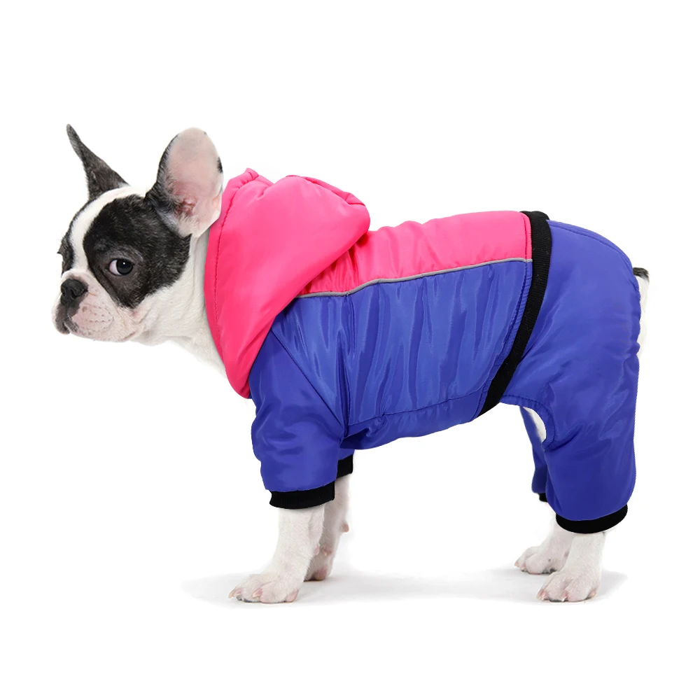 Зимняя одежда для собак Одежда для животных теплая куртка-пуховик Водонепроницаемый щенком, куртка с принтом, толстовки, одежда для маленькие собачки Чихуахуа французский одежда для бульдога