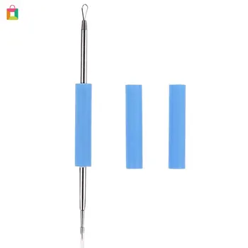 

BeautyBigBang Double-head Stainless Steel Acne Needle Portable Silicone Anti-slip Facial Cleaning Tool