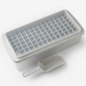 

98 Grid Small Ice Cube Mould Box With Lid & Scoop Popsicle Molds Maker Tray Ice Cream DIY Tool Bar Kitchen Accessories MJ929
