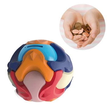

Building Blocks Assembled Round Coin Money Bank Box Ball Children Early Learning Gifts Kids Educational Puzzle Toy