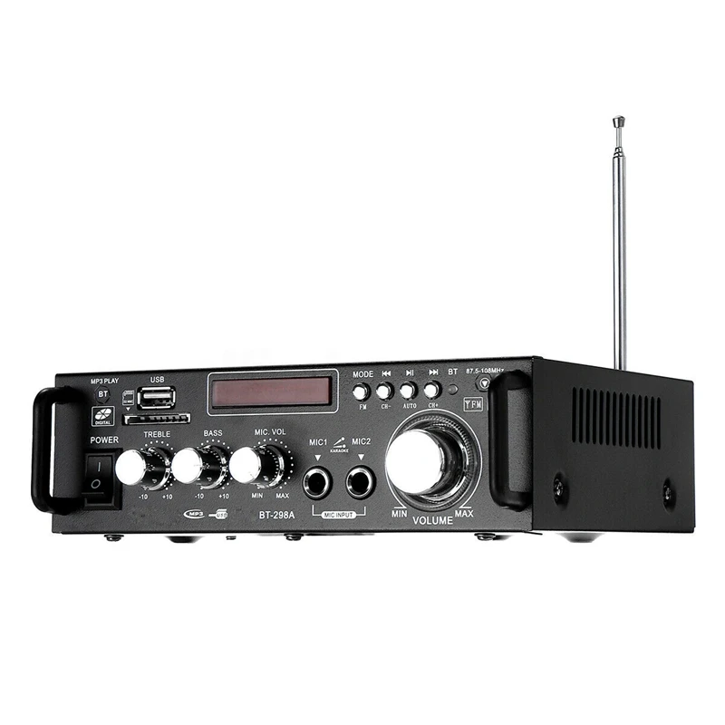 600 Вт Bluetooth стерео усилитель звука для автомобиля дома HiFi Музыка SD USB FM AMP 12 В/220 В US Plug