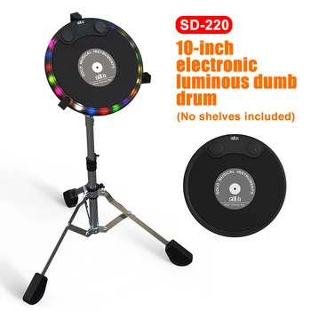 

10inch Multifunction Dumb Drum 2in1 Stage Electronic Luminous Bluetooth Speaker Instrument Musical Enlightenment Home