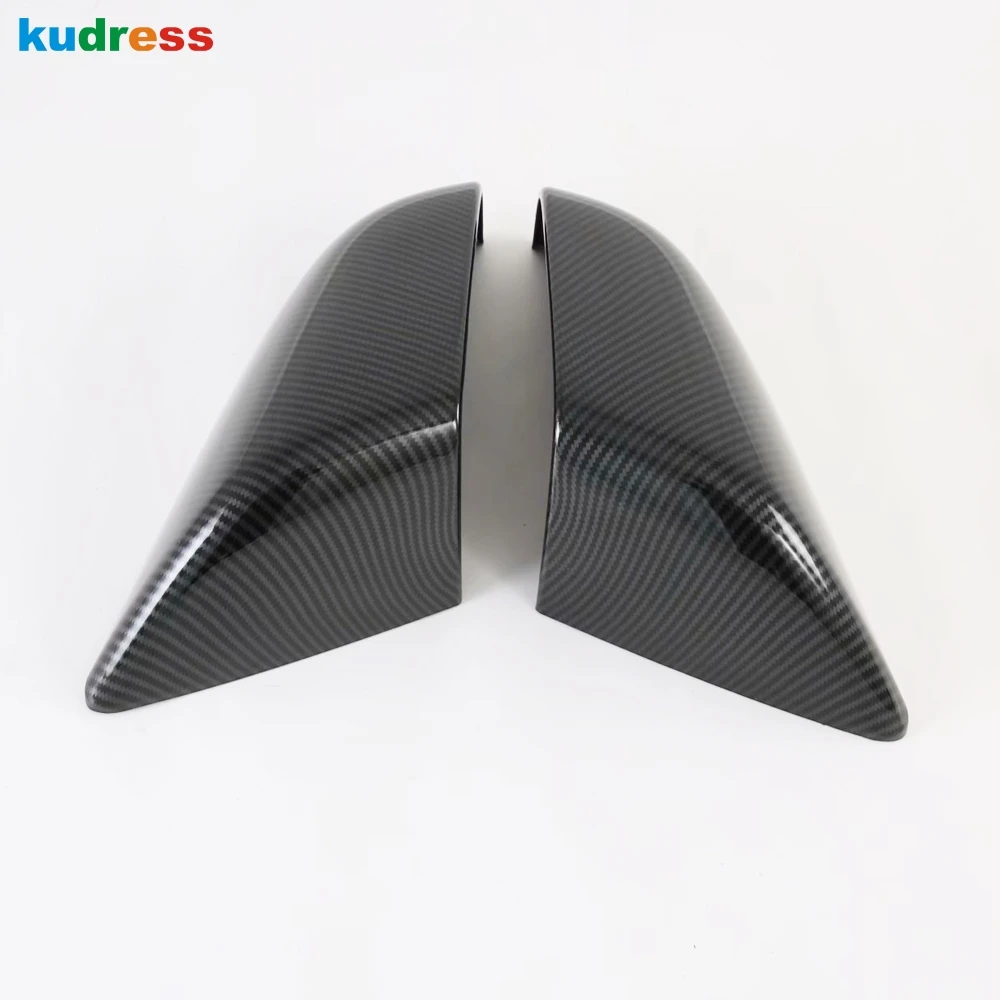 Carbon Fiber Для Tesla модель S ABS Хромированная Автомобильная внешняя сторона заднего вида защита зеркала молдинг крышка отделка Аксессуары - Цвет: Carbon Fiber