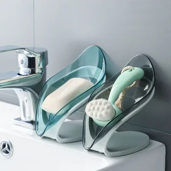 

Leaf Shape Soap Box Bathroom soap holder Dish Storage Plate Tray Bathroom Soap Holder Case Bathroom Supplies bathroom gadgets