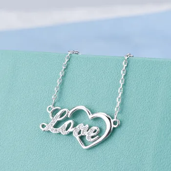 

AurolaCo Fashion Trend Simple Custom Name Necklace Female Wild Style Point Diamond Clavicle Necklace