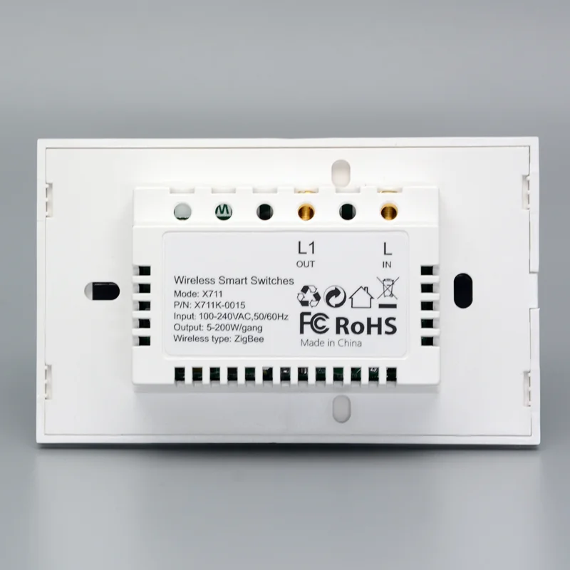 Tuya Zigbee сенсорный выключатель без нейтральный провод умный дом настенный выключатель США/AU Стандартный 1/2/3 118 стеновой панели дистанционного Управление