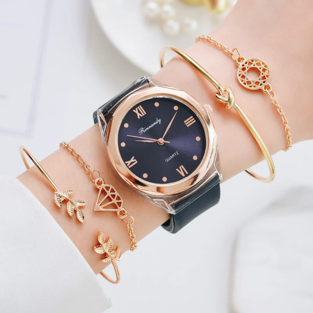 error inyectar fragancia 5 uds conjunto nuevo de lujo Reloj pulsera para Mujer de cuarzo Reloj de pulsera  Reloj de Mujer Reloj regalo correa de caucho gran Dial Reloj de Mujer -  AliExpress Relojes de pulsera