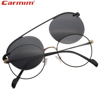 

2020 Vintage Men Women Eyeglasses Fashion Hand Made Design Spectacle Metal Optical Frame Clip-on Sunglasses Lens CG3038