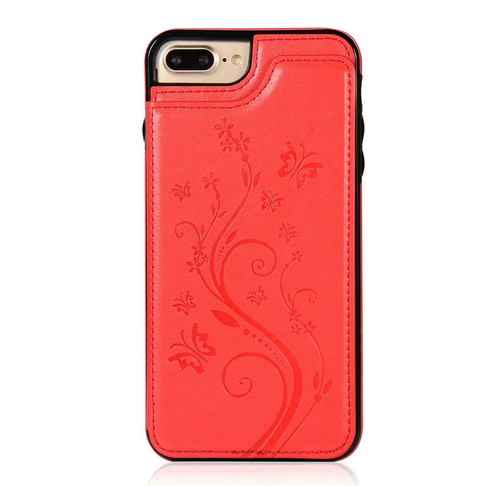 Тиснение чехол для iPhone 7 8 6 6s Plus X Xs Xr Xs Max 5 5S SE 5SE искусственная кожа задняя крышка откидная подставка, гнездо для карточек кошелек Чехол