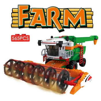 

565pcs Farm Harvester Model Building Blocks Sets Assembled Granules City Car Technic Kids DIY Figures Bricks Toys For Children