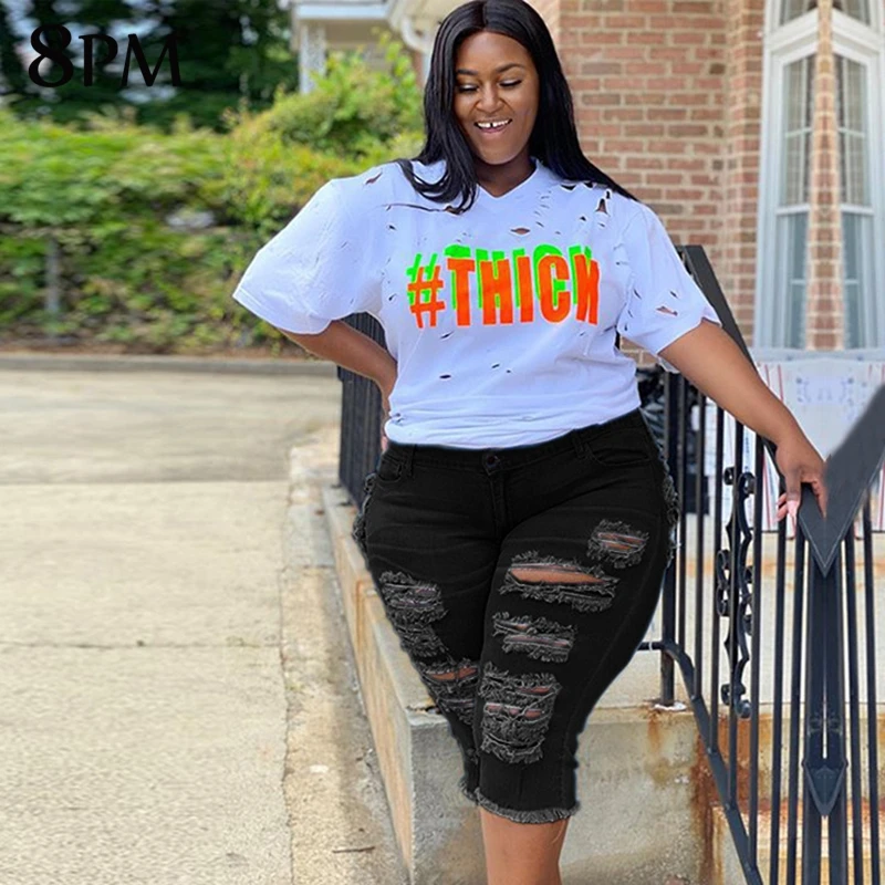 Womens Plus Size Stretchy Bermuda 