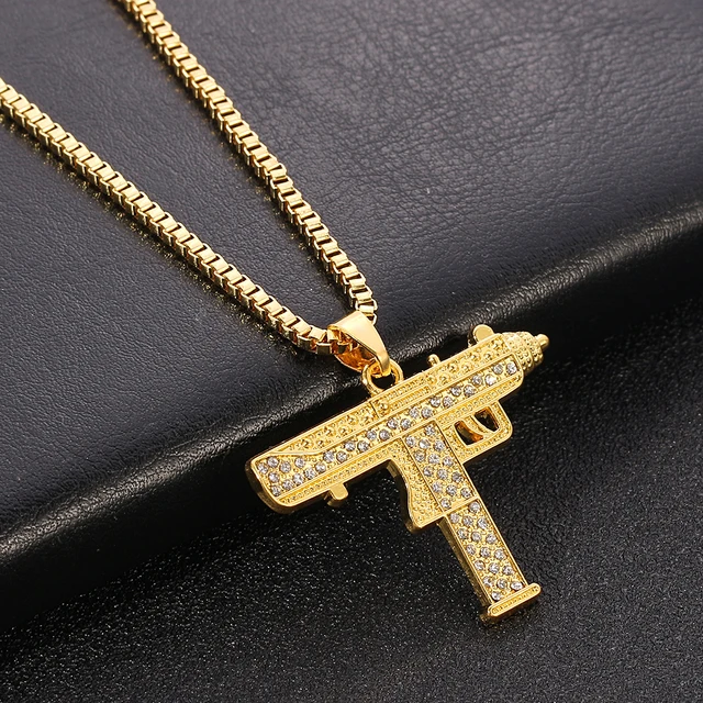 3 Diamonds 569 Pendant Necklaces Pharaoh Necklace Gold Plated Pharaonic -  Golden