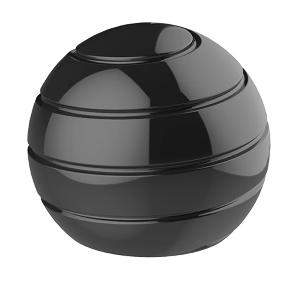 Сферические взрослые вращающийся гироскоп Иллюзия течет палец гироскоп оптический стол Сжимаемый мячик игрушка спиннинг Топы кинетические дети - Цвет: Black 45mm