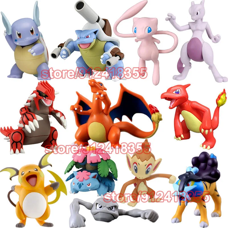 Anime Ash Charizard Groudon Mewtwo Geoamico Raikou Latias Chimchar Pika Action Figure Giocattoli Pokemon Anime Figure Bambole Regali Per Bambini