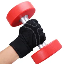 Горячая Распродажа, Перчатки для фитнеса, мужские и женские, силикагель, толстые, противоскользящие, ноские, на пол пальца, аппарат, спортивные, напульсники, перчатки