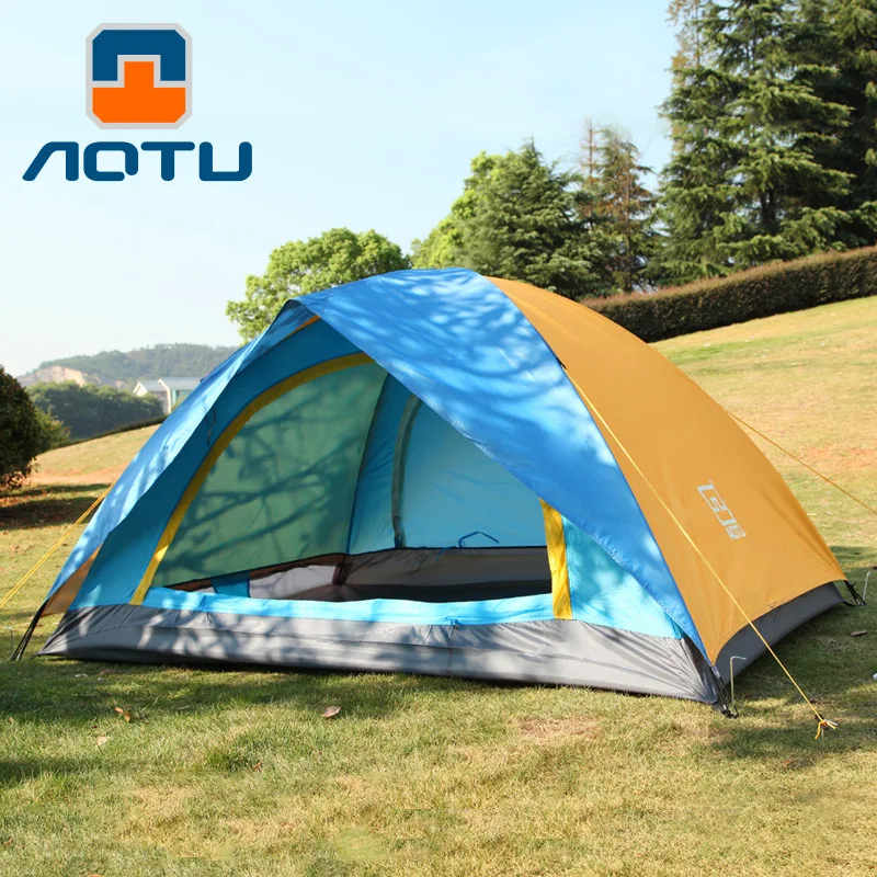 Outdoor Hiking Camping Mosquito Nets Tent Travel Camping Portable Waterproof Anti-Mosquito Tent At6501 - Цвет: Yellow Double