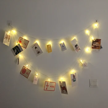 

Photo Card Clip Led String Lights USB Christmas Wedding Party New Year Bedroom Holiday Decoration