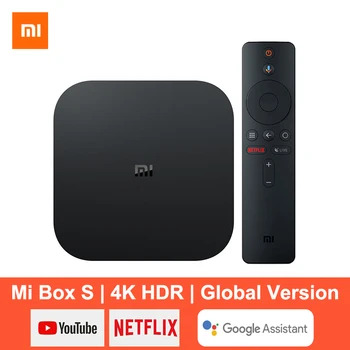 ТВ-приставка Xiaomi Mi Box S для Smart TV, Android 9,0, 4K, Ultra HD, HDR, 2G, 8G, Wi-Fi, Google Cast, Netflix, медиаплеер, ТВ-приставка с умным управлением